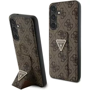 Kryt Guess GUHCS24SPGS4TDW S24 S921 brown hardcase Grip Stand 4G Triangle Strass (GUHCS24SPGS4TDW)