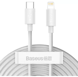 Kábel Baseus Simple Wisdom Data Cable Kit USB-C to Lightning 1.5m White (6953156230323)