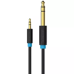 Kábel Vention 3.5mm TRS Male to 6.35mm Male Audio Cable 3m BABBI (black)