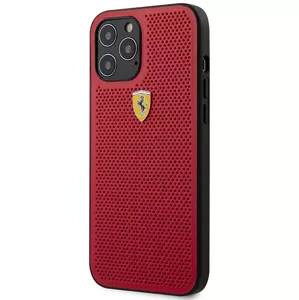 Kryt Ferrari FESPEHCP12LRE iPhone 12 Pro Max 6,7" red hardcase On Track Perforated (FESPEHCP12LRE)