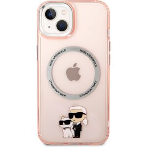 Karl Lagerfeld MagSafe Kompatibilný Kryt IML Karl and Choupette NFT pre iPhone 14 Plus Pink