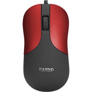 Marvo DMS002RD kancelárska drôtová myš čierna/červená