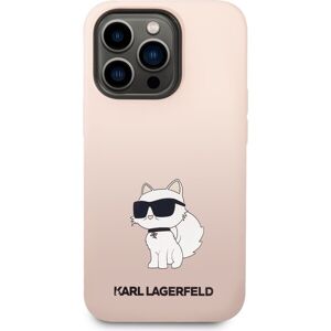 Karl Lagerfeld Liquid Silicone Choupette NFT kryt iPhone 14 Pro Max ružový