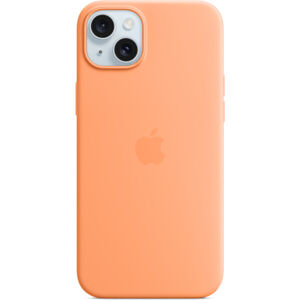 Apple silikónový kryt s MagSafe na iPhone 15 Plus sorbetovo oranžová