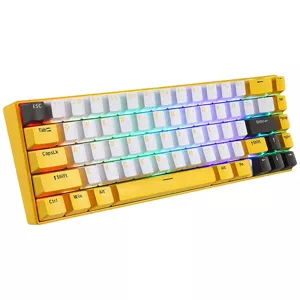 Herná klávesnica Mechanical gaming keyboard Motospeed BK67 Bluetooth, yellow (6953460501836)