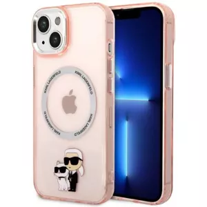 Kryt Karl Lagerfeld iPhone 14 Plus 6,7" hardcase pink Iconic Karl&Choupette Magsafe (KLHMP14MHNKCIP)