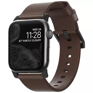Remienok NOMAD - Leather Strap Modern Apple Watch 42/44MM Black