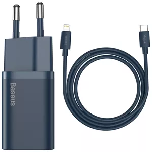 Nabíjačka Baseus Super Si Quick Charger 1C 20W with USB-C cable for Lightning 1m (blue) (6953156230071)