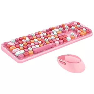 Klávesnica Wireless keyboard + mouse set MOFII Sweet 2.4G (pink)