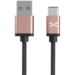 Kábel Ghostek - NRGline USB-C 0,9m , Black/Rose (GHOCBL003)