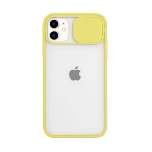 Obal s ochrannou šošovky, iPhone 12 Pro, žltý