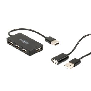 Maxlife Home Office USB 2.0 USB HUB - 4x USB 0,15 m, čierny + 1,5 m kábel