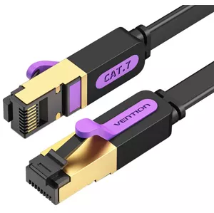 Kábel Vention Flat UTP Category 7 Network Cable ICABL 10m Black