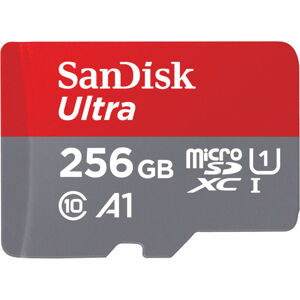 SanDisk Ultra microSDXC 256GB 150 MB/s UHS-I U1 Class 10 + adaptér