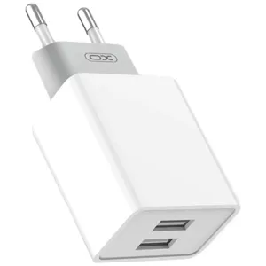 Nabíjačka XO L65 wall charger, 2x USB + USB cable (white) (6920680871322)