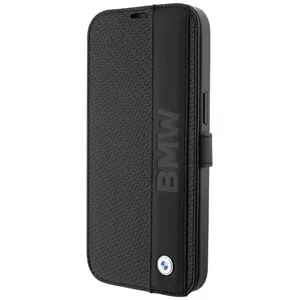Kryt BMW BMBKP15S22RDPK iPhone 15 6.1" black bookcase Leather Textured & Stripe (BMBKP15S22RDPK)