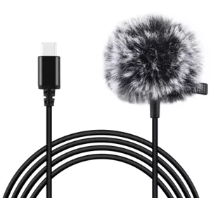 Mikrofón Puluz Jack Lavalier Wired Condenser Recording Microphone 1.5m USB-C / Type-C PU425