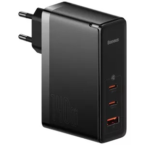 Nabíjačka Baseus GaN5 Pro wall charger 2xUSB-C + USB, 140W (black)