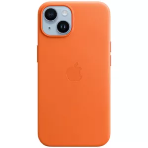 Kryt iPhone 14 Leather Case with MagSafe - Orange (MPP83ZM/A)