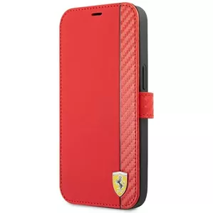 Púzdro Ferrari FESAXFLBKP13XRE iPhone 13 Pro Max red book On Track Carbon Stripe (FESAXFLBKP13XRE)
