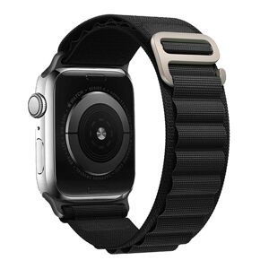 Nylon remienok, Apple Watch 42 / 44 / 45 / 49 mm, design 2, čierny