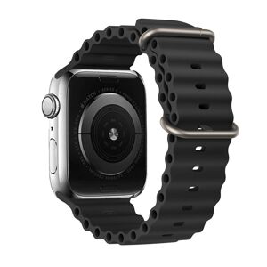 Silicone remienok, Apple Watch 42 / 44 / 45 / 49 mm, design 1, čierny