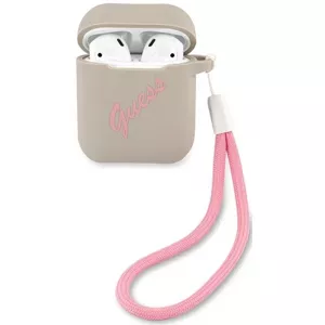 Púzdro Guess GUACA2LSVSGP AirPods cover grey pink Silicone Vintage (GUACA2LSVSGP)