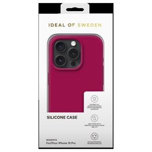 Silikónový ochranný kryt iDeal Of Sweden pre iPhone 15 Pro Magenta