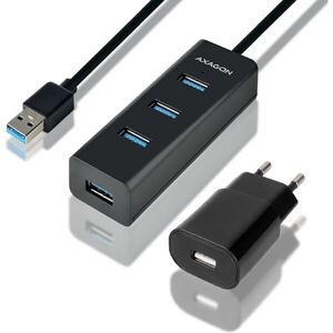 AXAGON HUES2BP 4x USB3.0 CHARGING húb 1,2 m kábel vr. AC adaptéra