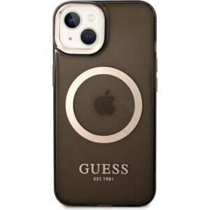 Guess Translucent MagSafe Kompatibilný Zadný Kryt pre iPhone 14 Max Black