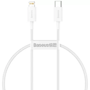 Kábel Baseus Superior Series Cable USB-C to Lightning, 20W, PD, 0,25m (white) (6953156205291)