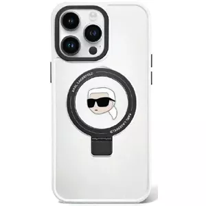 Kryt Karl Lagerfeld KLHMP15SHMRSKHH iPhone 15 6.1" white hardcase Ring Stand Karl Head MagSafe (KLHMP15SHMRSKHH)