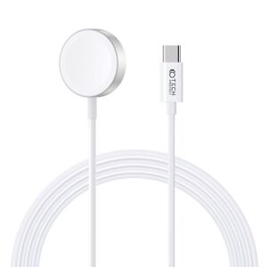 Tech-Protect UltraBoost - Magnetický nabíjací kábel pre Apple Watch - USB-C, 1,2 m, biely