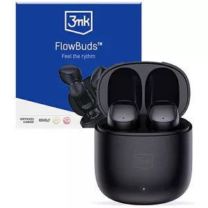 Slúchadlá 3MK FlowBuds Wireless Bluetooth Earbuds, black (5903108497404)