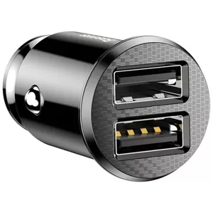 Nabíjačka do auta Baseus Grain Car Charger 2x USB 5V 3.1A - black (6953156276512)