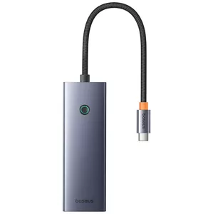 USB Hub Baseus Hub 5in1  UltraJoy 5-Port ( 3xUSB3.0+RJ45+PD) grey