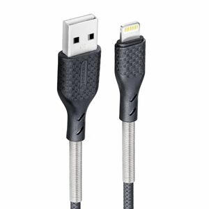 Forcell Carbon kábel, USB A - Lightning, 2,4 A, CB-01A, čierny, 1 meter