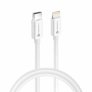Forcell kábel USB-C - Lightning, MFi, 3A/9V, 30W, C901, 1m, biely