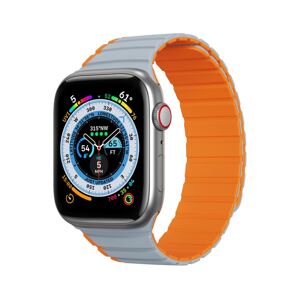 Dux Ducis Magnetický remienok Apple Watch 1 / 2 / 3 / 4 / 5 / 6 / 7 / 8 / SE / Ultra (42, 44, 45, 49 mm) (verze LD), šedo oranžový