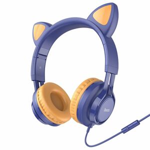 Hoco W36 Cat Ear Slúchadlá s mikrofónom, tmavo modrá