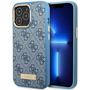 Kryt Guess GUHMP14LU4GPRB iPhone 14 Pro 6.1" blue hard case 4G Logo Plate MagSafe (GUHMP14LU4GPRB)