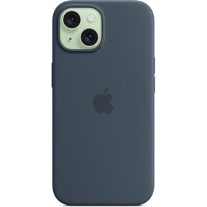 Apple silikínový kryt s MagSafe na iPhone 15 búrkovo modrý