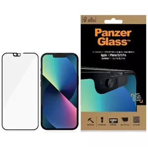 Ochranné sklo PanzerGlass E2E Microfracture iPhone 13 /13 Pro 6,1" CamSlider Case Friendly AntiBacterial black 2748 (2748)