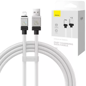 Kábel Fast Charging cable Baseus USB-A to Lightning Coolplay Series 1m, 2.4A, white (6932172626730)