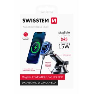 Swissten Magnetický držiak do auta s bezdrôtovým nabíjaním Magsafe 15W