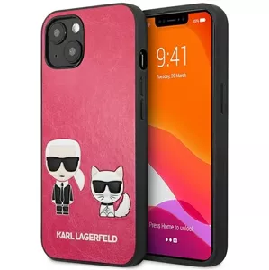 Kryt Karl Lagerfeld KLHCP13SPCUSKCP iPhone 13 mini 5,4" fushia hardcase Ikonik Karl & Choupette (KLHCP13SPCUSKCP)