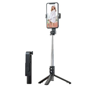 Selfie tyč MINI P20S s odnímateľným diaľkovým ovládaním Bluetooth a statívom, čierna
