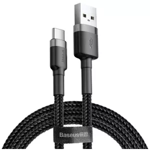Kábel Baseus Cafule USB-C cable 2A 3m (Black+Gray) (6953156296343)