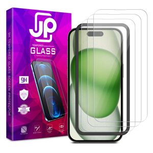 JP Long Pack Tvrdených skiel, 3 sklá na telefón s aplikátorom, iPhone 15