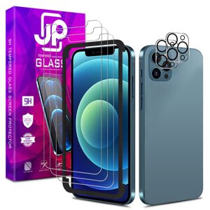 JP Mega Pack Tvrdených skiel, 3 sklá na telefón s aplikátorom + 2 sklá na šošovku, iPhone 7 / 8